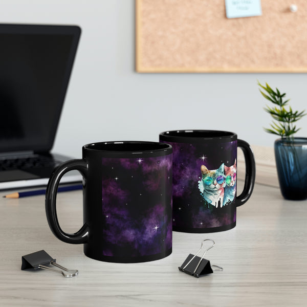 Purple Galaxy Cat Mug