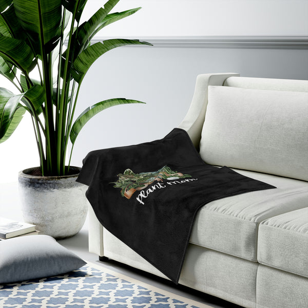 Plant Mom - Velveteen Plush Blanket
